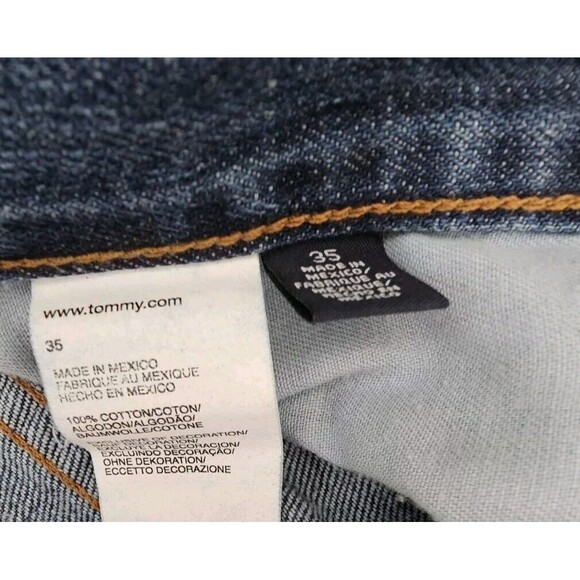 Tommy Hilfiger Shorts Men's Blue Denim Cargo Shorts 100% Cotton Size 35 - Picture 10 of 16